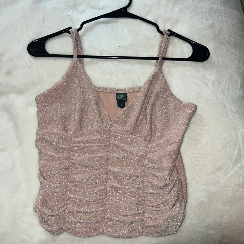 Sparkly ruched top